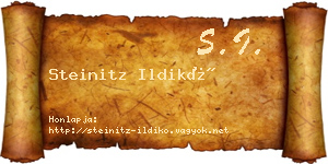 Steinitz Ildikó névjegykártya